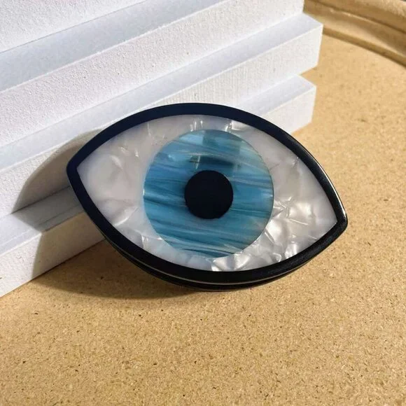 Large Blue Evil Eye Hair Claw Clip NonSlip Hairpin Stylish Hair Accessory - Picture 2 of 7